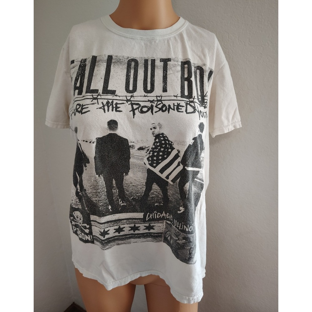 Fall Out Boy Shirt Adult M We are The Poisoned Youth White Graphic Tee